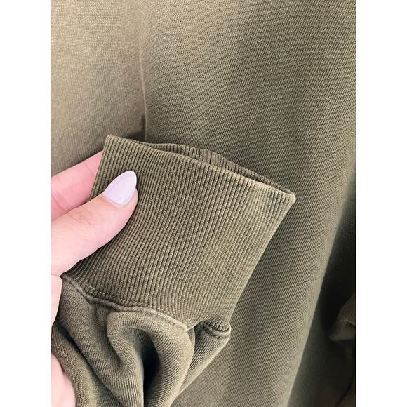 Wrangler x Fred Segal Love Dreams Good Jeans Crop Sweatshirt Olive Brown Women L - Picture 5 of 9